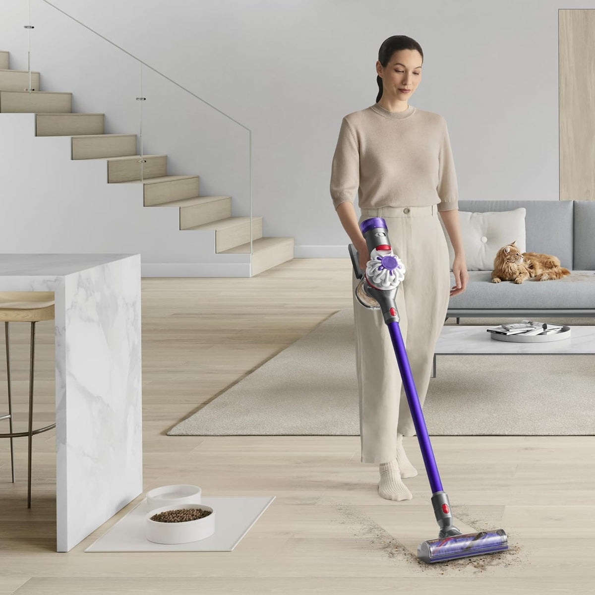 Dyson Cordless Stick Vacuum Cleaner, 0.14 Gallons, Silver/Nickel - V8 SV25
