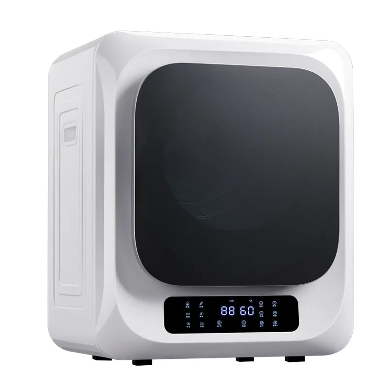 Portable Mini Clothes Dryer - White With Black Square Door