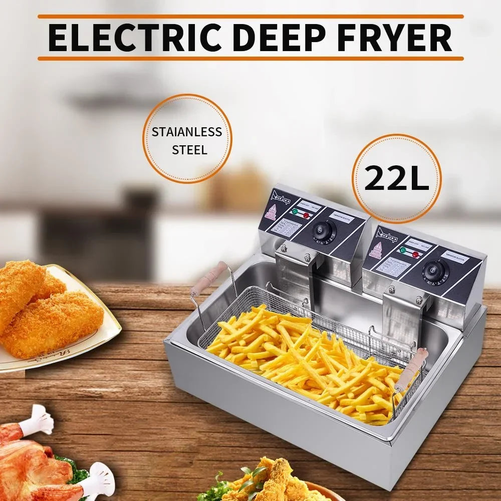 Winado Stainless Steel Deep Fryer, 23.26Qt/22L