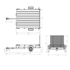 5 x 8 ft. Wood Floor Utility Trailer With Sliding Rail System - Black