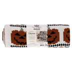 My Texas House Halloween Pumpkins and Bats Cotton Knit Throw, Multicolor, 50" x 60"