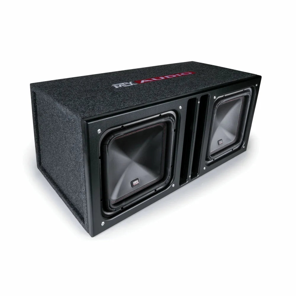 MTX Dual Vented Subwoofer Enclosure, 12in - SLH12X2S