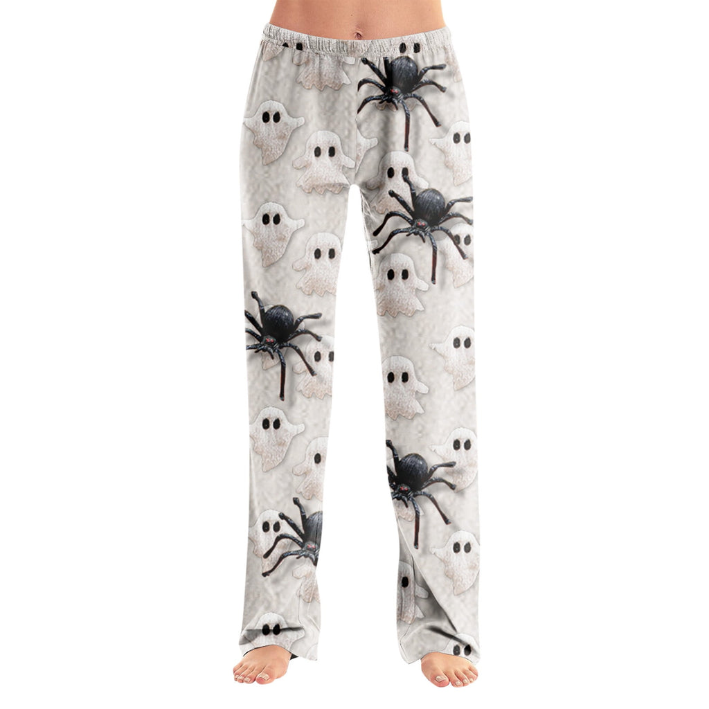 Hearthz Halloween Flannel Pajama Pants Women Plush Fuzzy Pajama Pants for Women Plaid Warm Cozy Pj Bottoms Lounge Pants Flannel Pants for Women