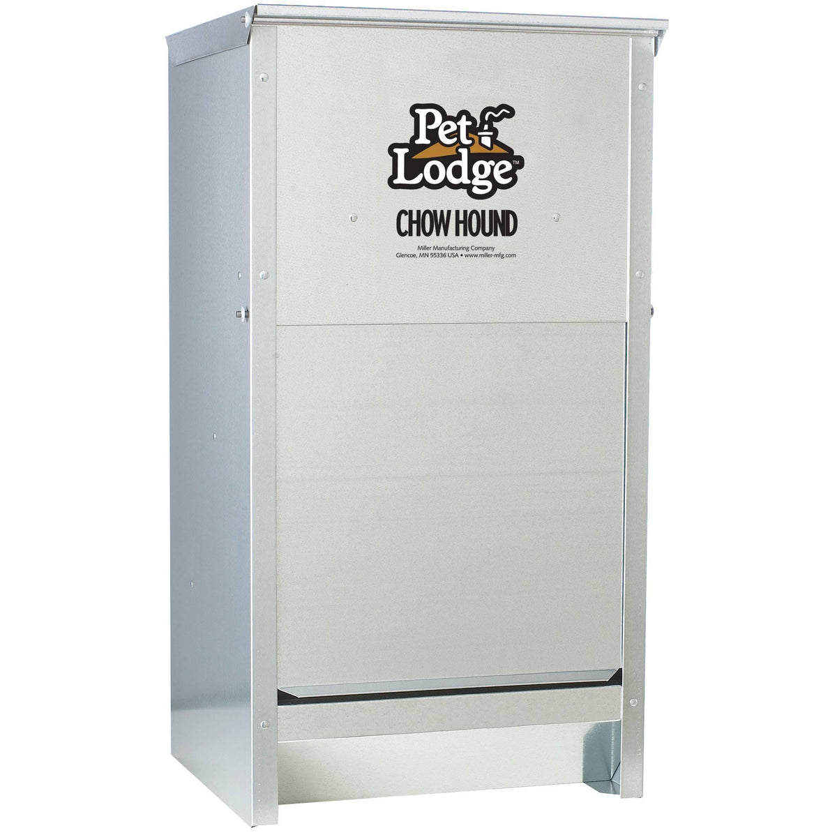 Chow Hound Automatic Dog Feeder, 50 lb Galvanized Steel - 12 x 16.25 x 28.25 in