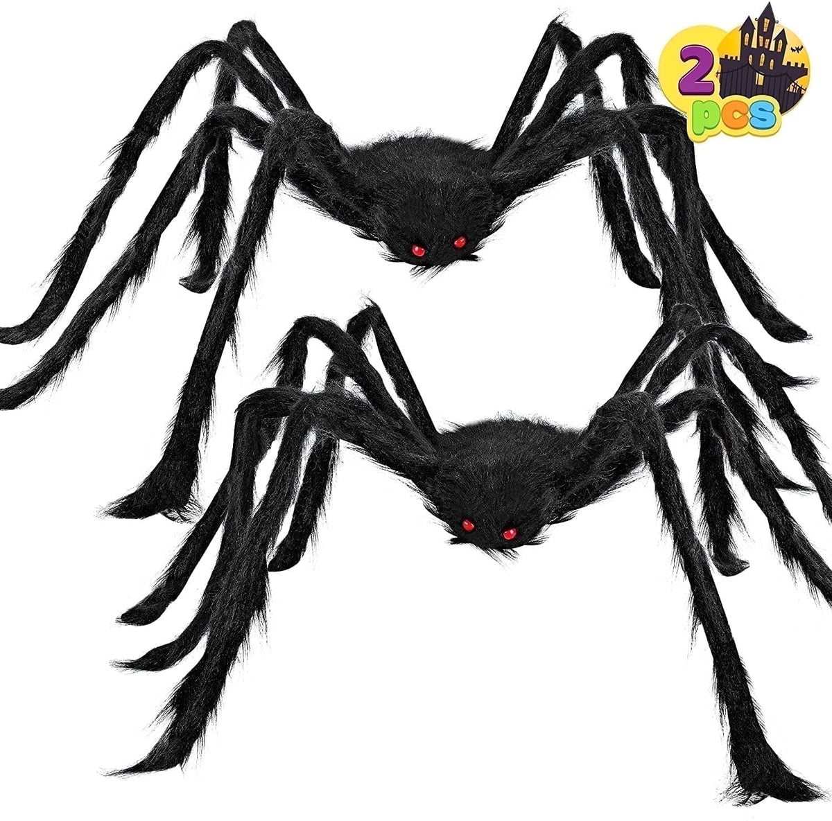 Ayieyill Spider Halloween Decorations Outdoor, 5FT Scary Giant Spider for Halloween Yard Decorations, Haunted House Props, 1pc