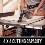 SKIL 15 Amp 10 inch Portable Table Saw With Folding Stand, Rack and Pinion Fence, 4 x 4 Cutting Capacity