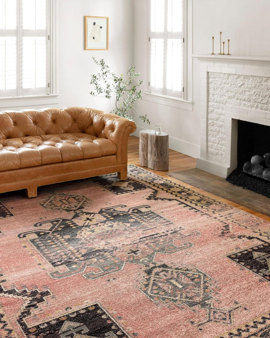 Loloi Jocelyn Collection Area Rug, Rose/Rose, 7'-10" x 10', .38" Thick - JOC-06