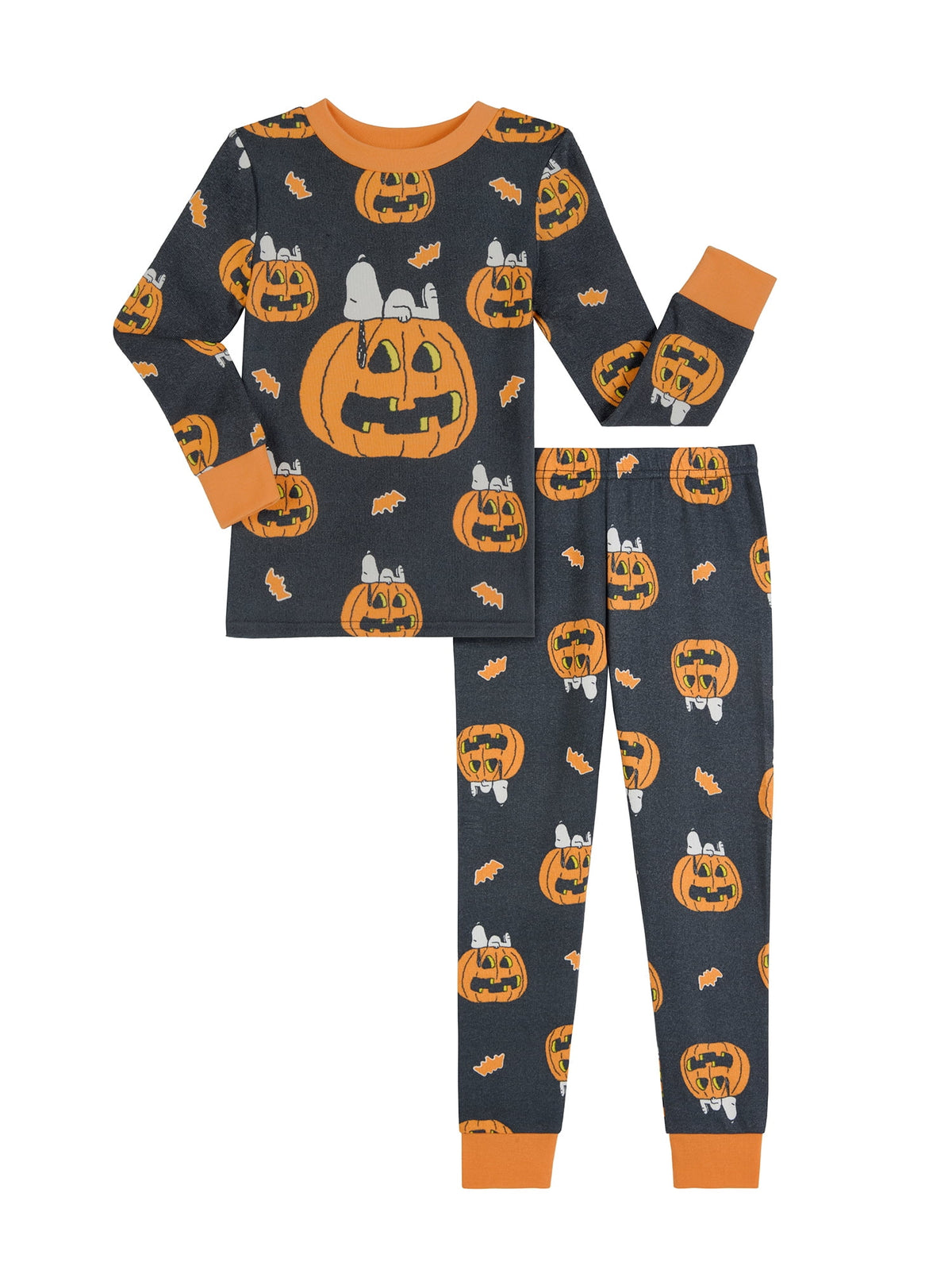 Marvel Boys Halloween Tight Fit Long Sleeve Top and Pant Pajama Set, 2-Piece, Sizes 4-12