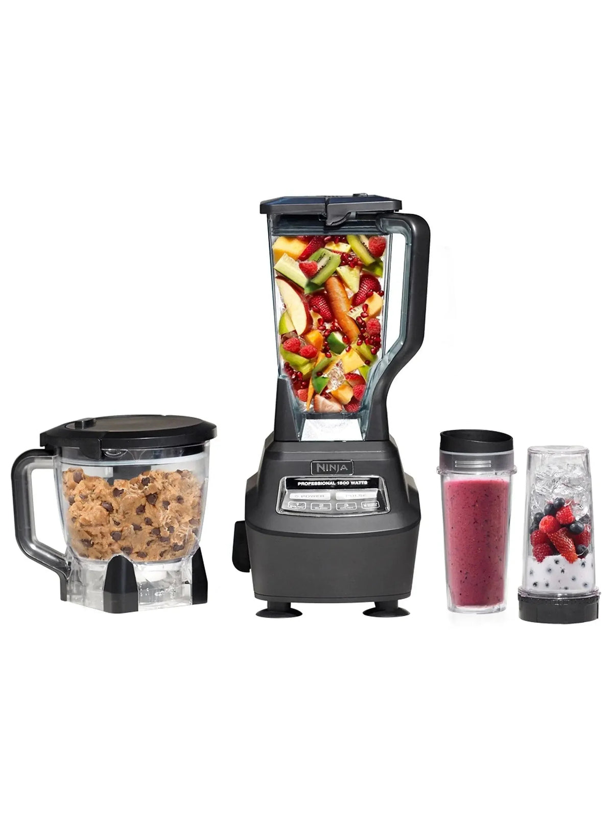 Ninja Mega Kitchen System 1500W With 72-oz Pitcher, 64-oz Processor Bowl And Two 16-oz Cups - BL770