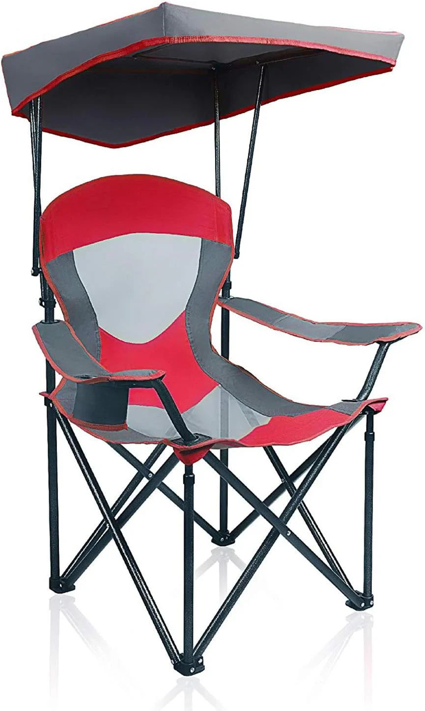 ALPHA CAMP Heavy Duty Oversized Folding Canopy Chair, 350 lbs Capacity - Adjustable Sunshade