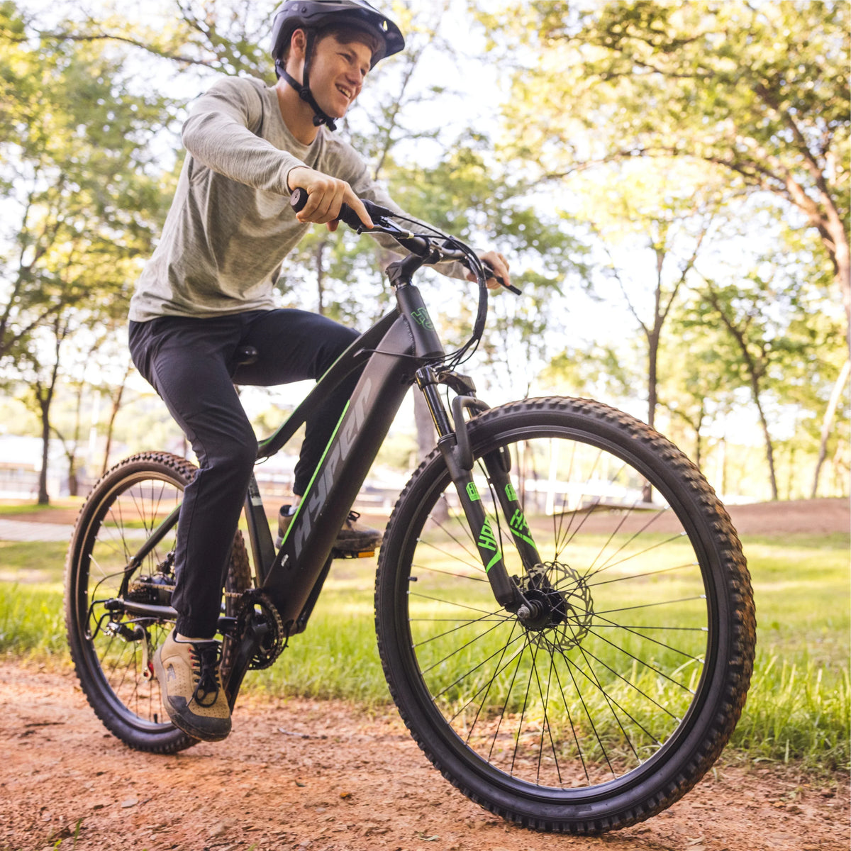 Hyper Bicycles 29 Inch 36V Electric Mountain Bike For Adults, 250W, Black