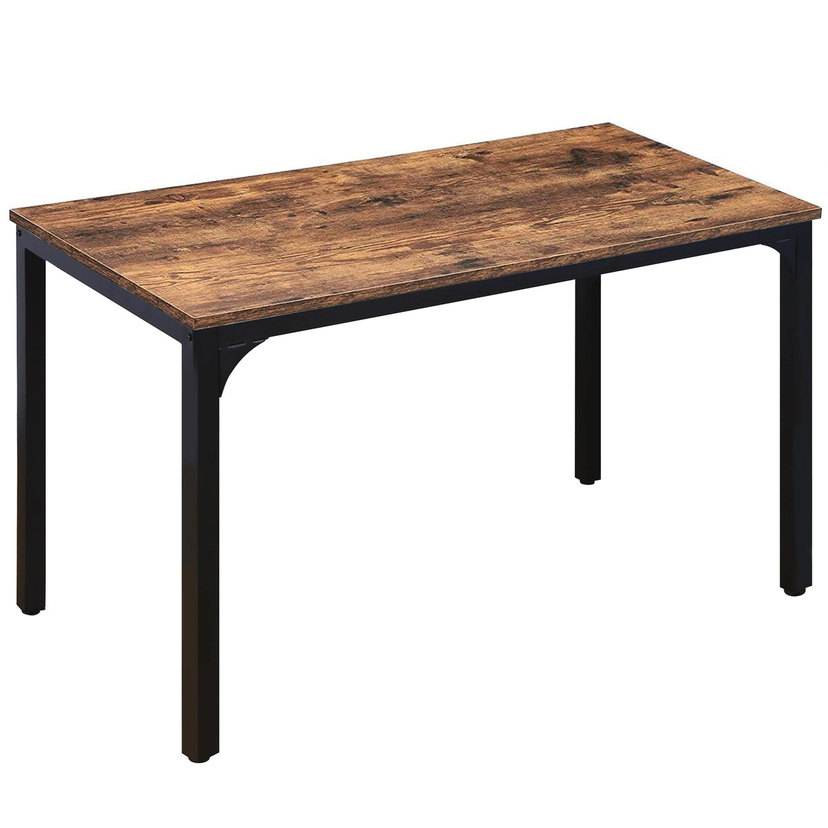 VEIKOUS 47in Industrial Dining Table Desk With Adjustable Footpad And Metal Frame