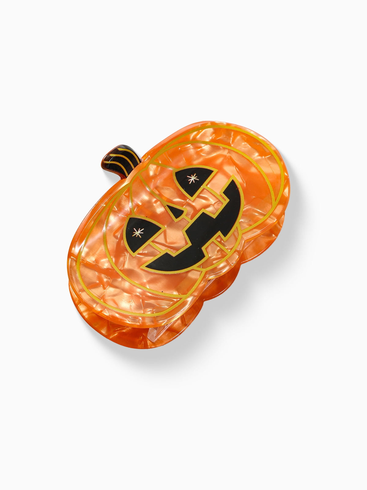 Way to Celebrate Halloween Women's Pumpkin Claw Clip, Multicolor, 1 Piece