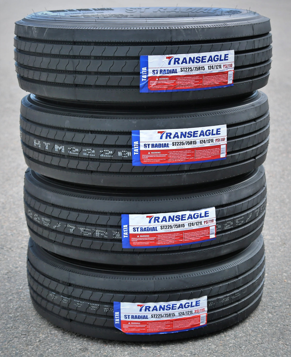 Transeagle ST Radial Trailer Tires 225/75R15 Load Range G 14 Ply - Set Of 4