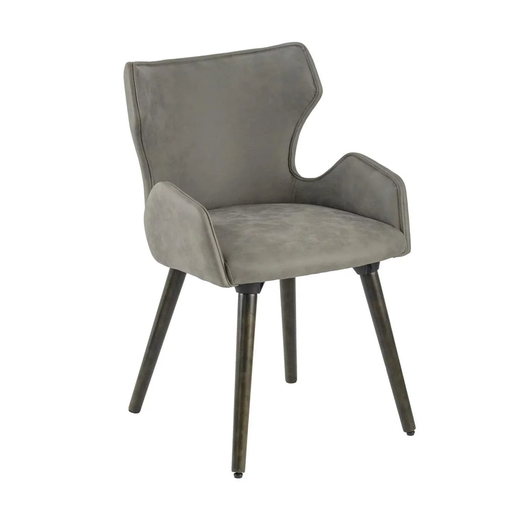 A & B Home Set Of 2 Dining Chairs, 22in W X 23.2in D X 32.3in H - 49809-GRAY-DS
