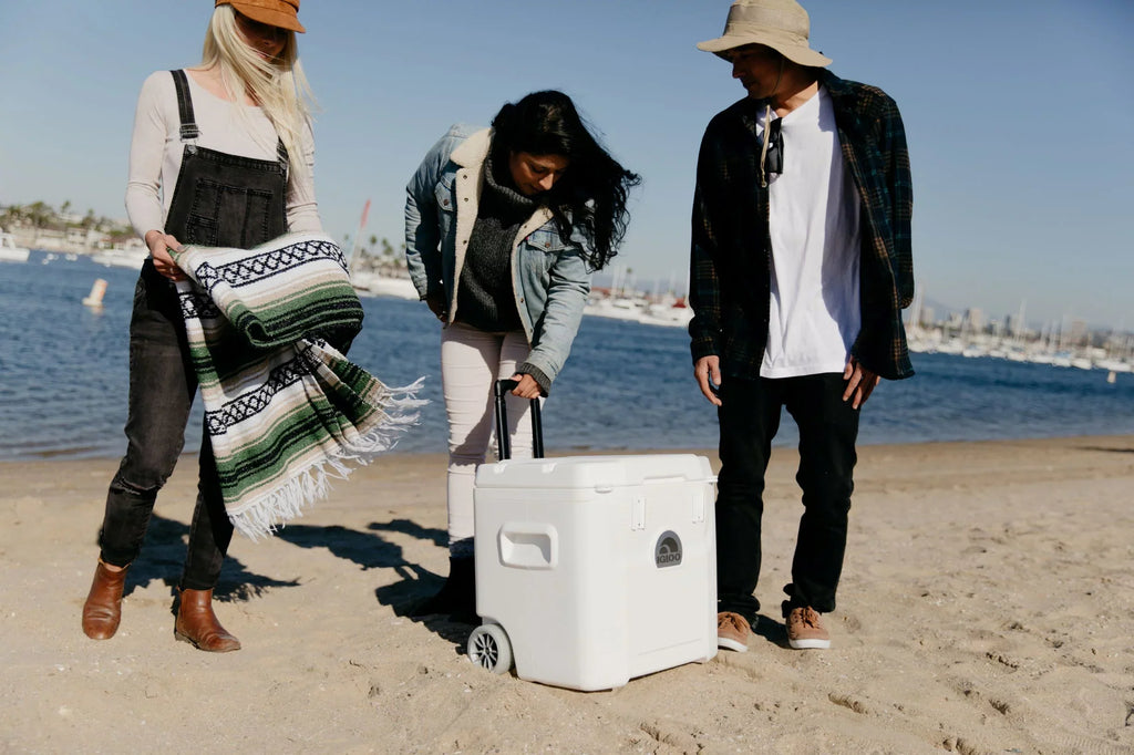 Igloo 52 QT 5-Day Marine Ice Chest Cooler With Wheels, White