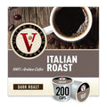 Victor Allen's Coffee Italian Roast Dark Roast Single Serve Pods, 200 Count - Keurig K-Cup Compatible