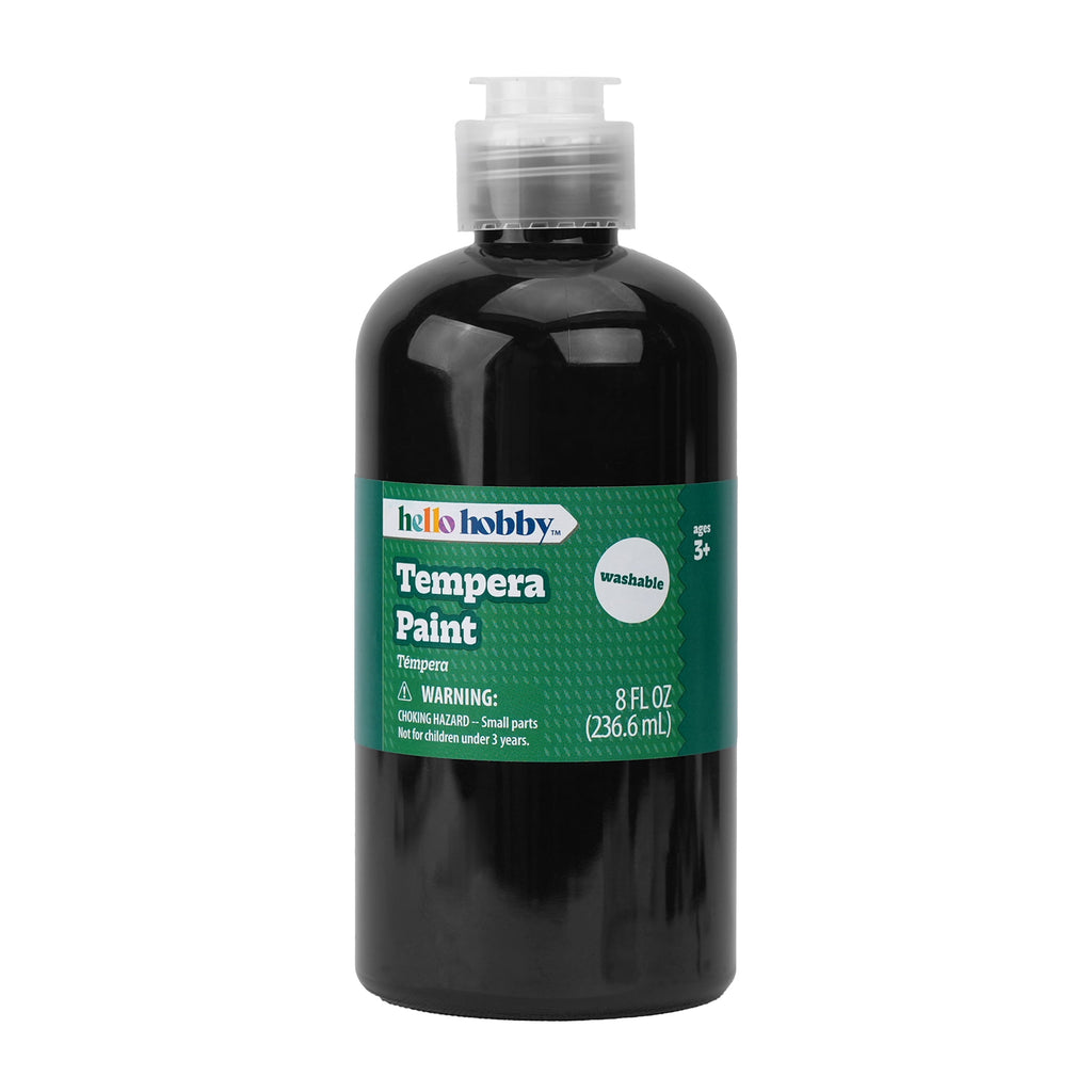 Hello Hobby 8 fl oz White Tempera Paint, Washable Craft Paint for Kids, Teachers, and School Projects