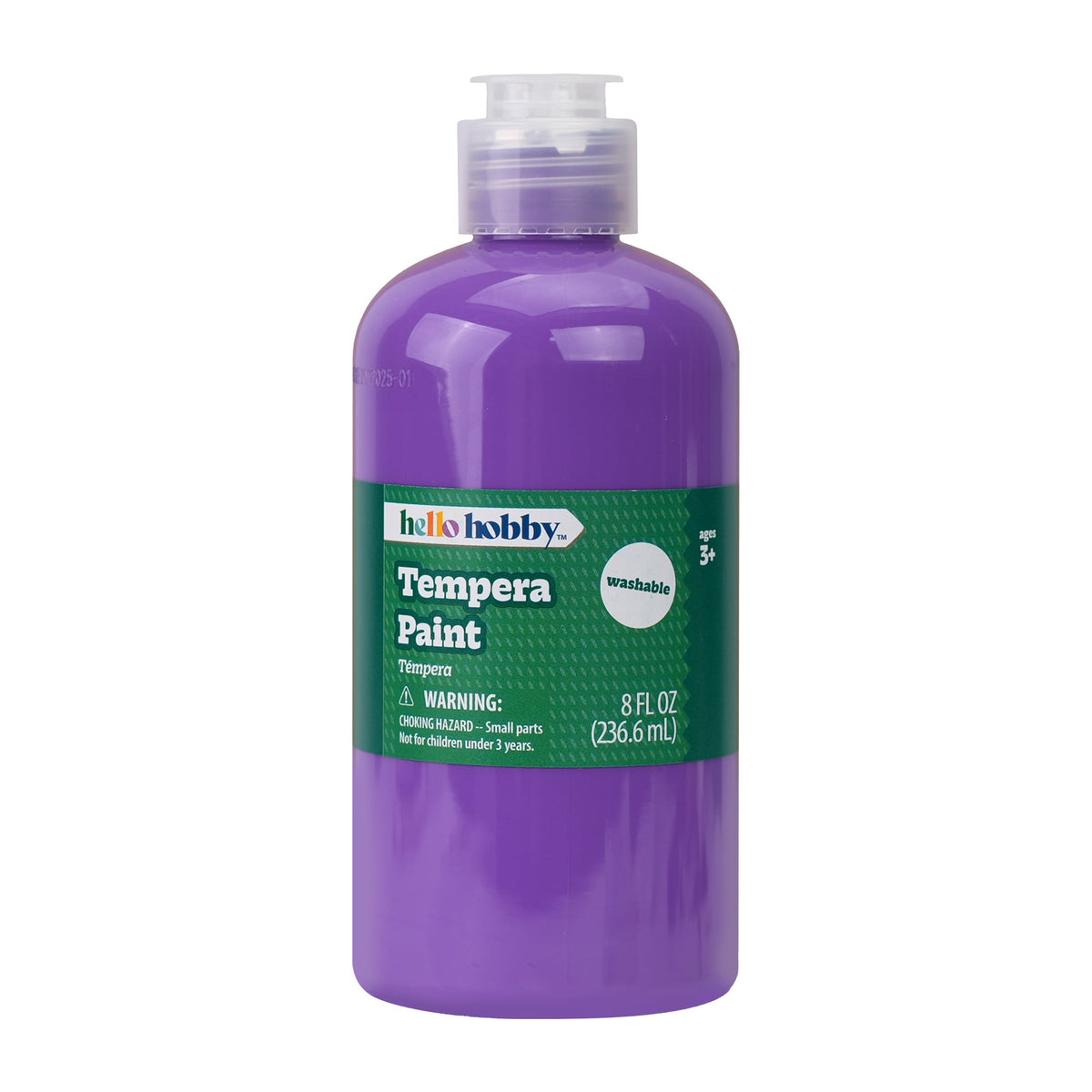 Hello Hobby 8 fl oz White Tempera Paint, Washable Craft Paint for Kids, Teachers, and School Projects