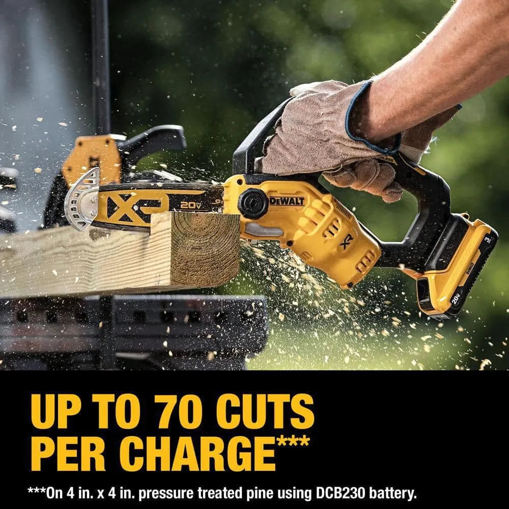 8-Inch 20V Cordless Pruning Chainsaw Kit With 3Ah Battery And Charger - DCCS623L1