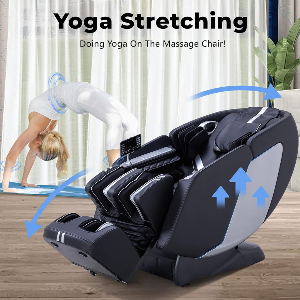 MassaMAX 4D Full Body Massage Chair With Zero Gravity, 15 Modes, Black - MT398