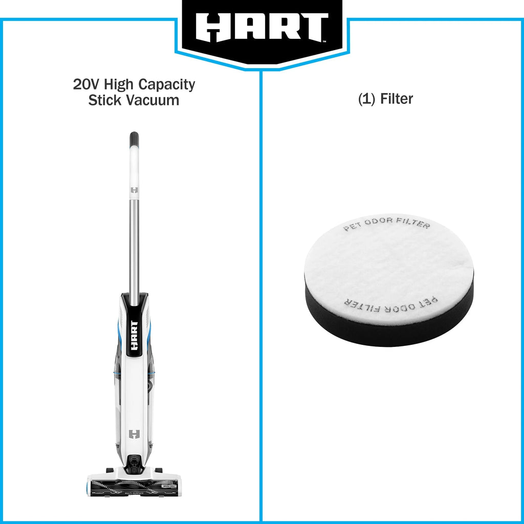 HART Cordless Stick Vacuum, 20-Volt High Capacity, Battery Not Included
