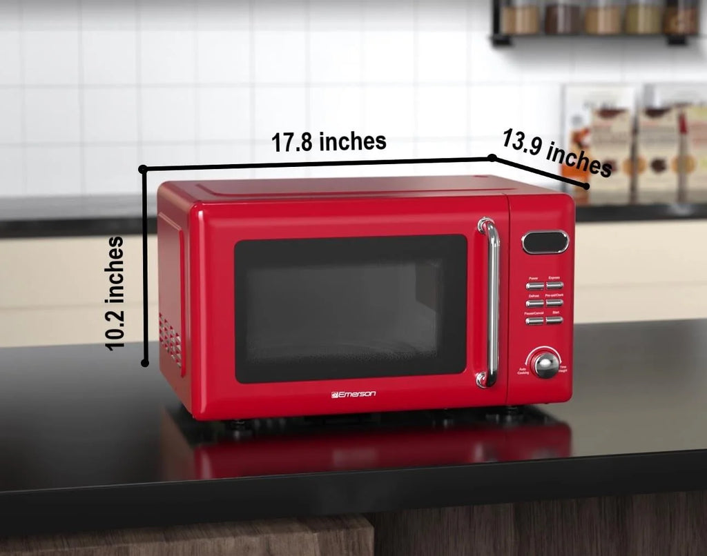 Emerson Countertop Microwave Oven 0.7 Cu Ft 700W Red - MWR7020RD