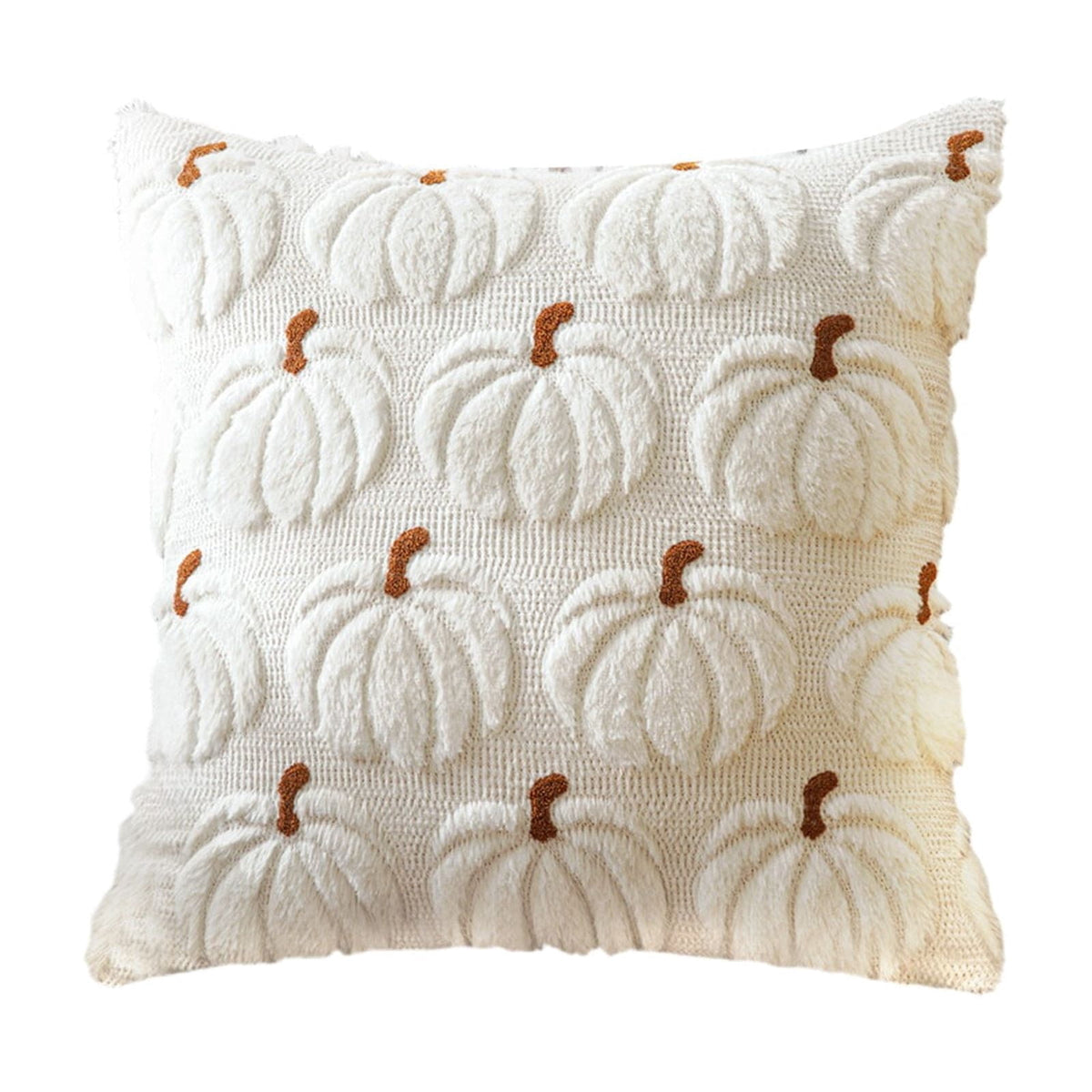 hociret Plush 3D Pumpkin Throw Pillows Covers - Fall/Halloween/Thanksgiving Decor, Cozy Textured Cushions for Couch/Bed, Multiple Autumn Colors