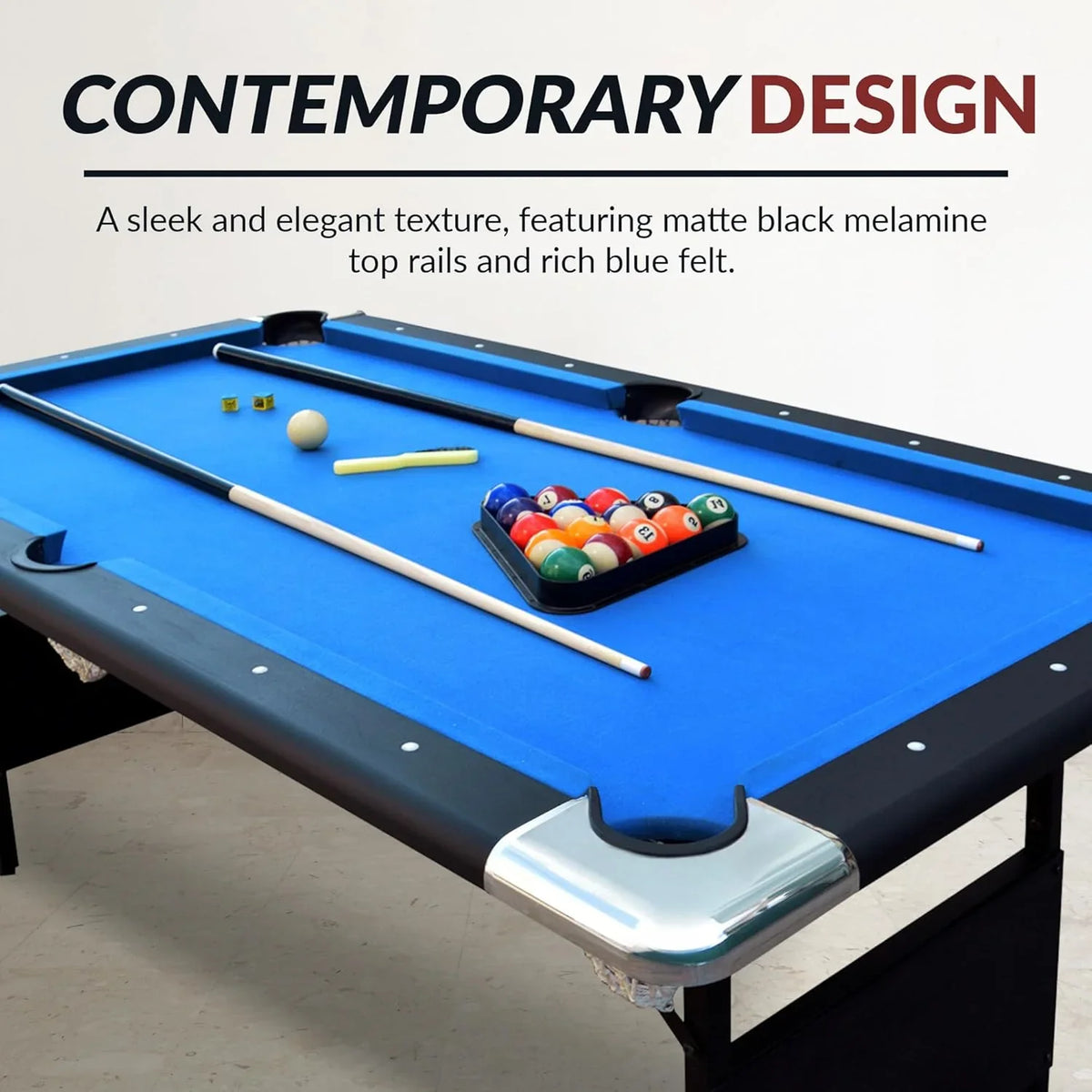 Hathaway Fairmont Portable Pool Table 6 Ft, 76 x 43.25 x 32 in - BG2574
