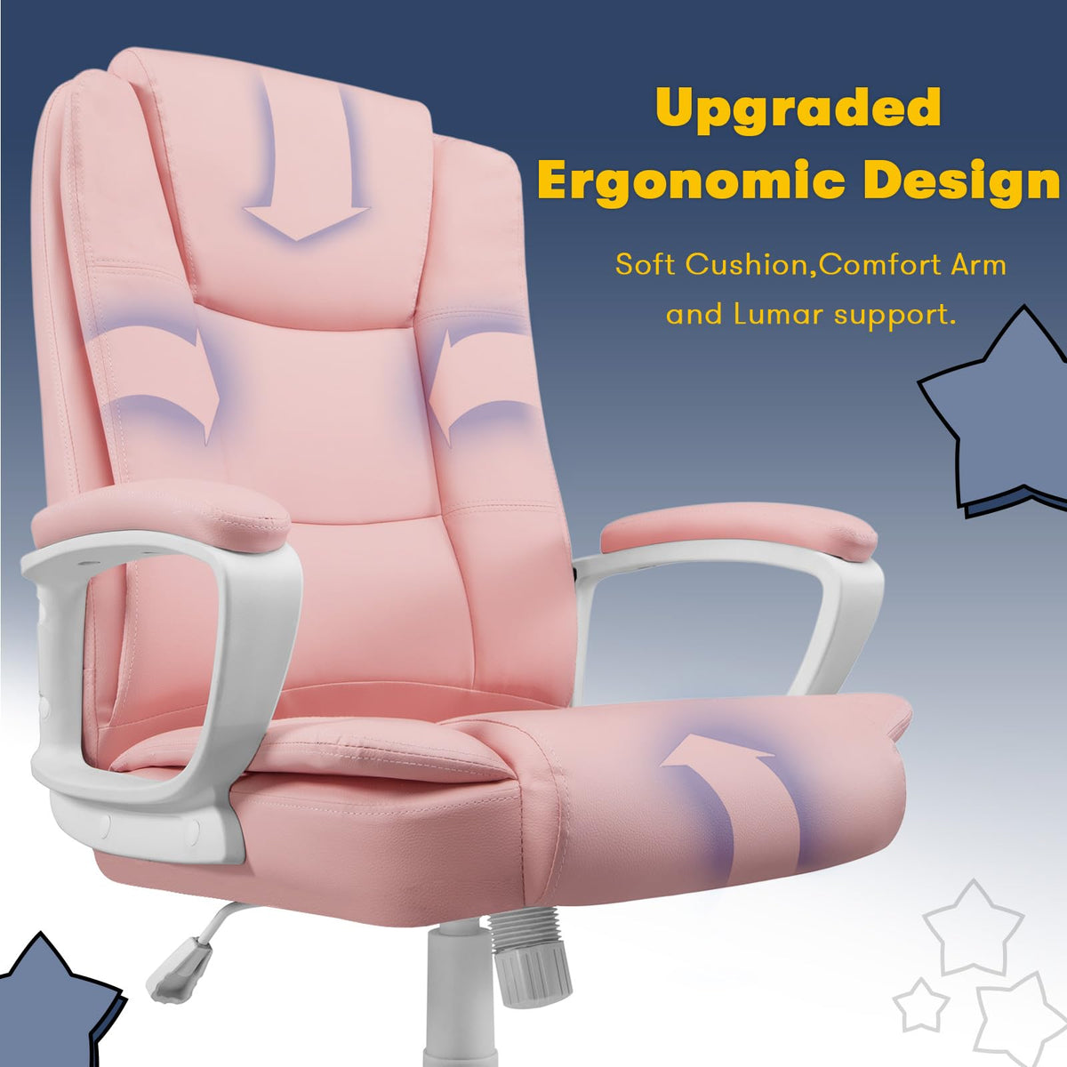 400 LBS Big And Tall Heavy Duty Ergonomic High-Back Office Chair