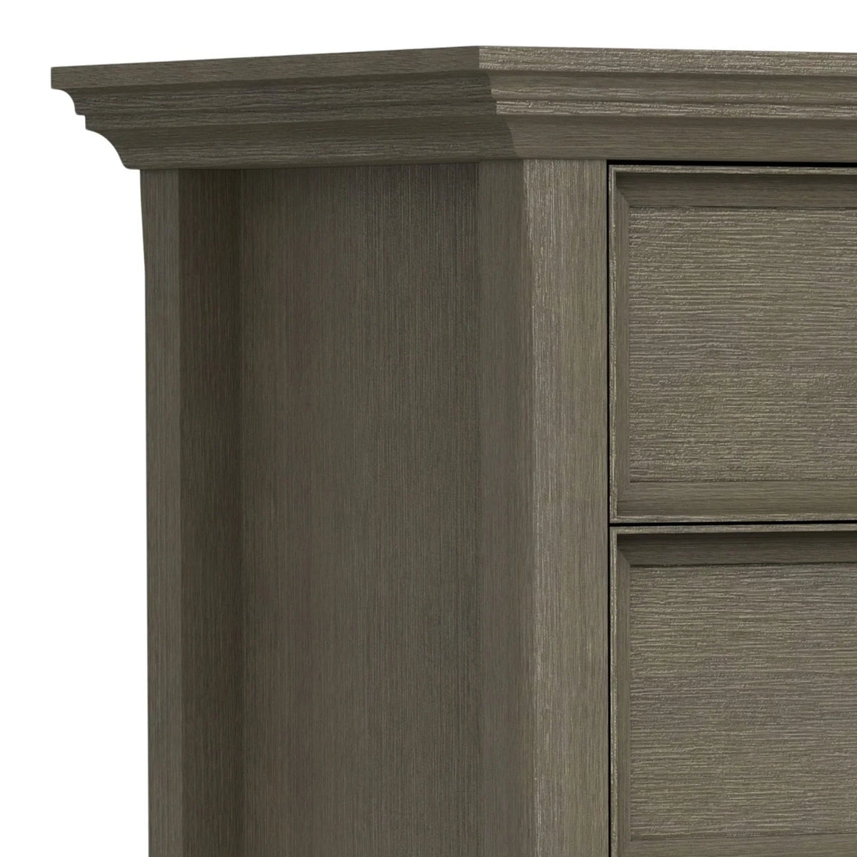 Solid Wood Nightstand With 2 Drawers And Open Shelf, 16 in D x 24 in W x 26 in H