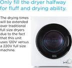 BLACK+DECKER Compact Vented Dryer, 3.5 Cu. Ft., 13.2 lbs., White - BCED37