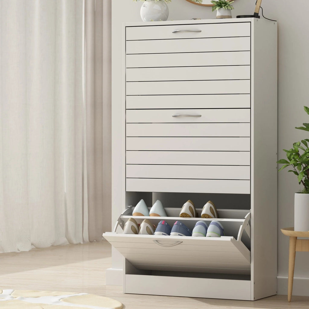 Modern Flip-Down Shoe Storage Cabinet