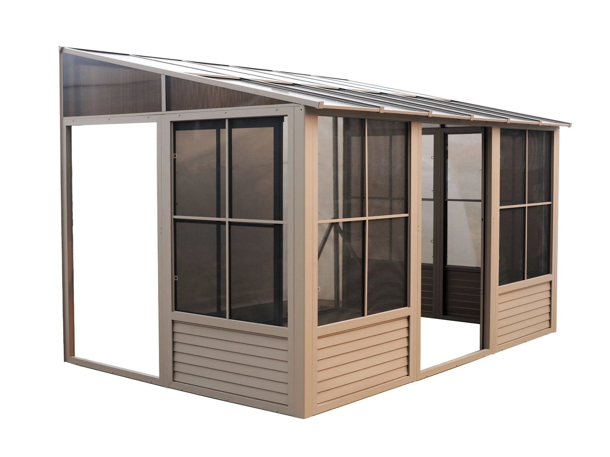 Gazebo Penguin Wall-Mounted Gazebo, 10 x 12, Aluminum Frame With UV Protection - Florence