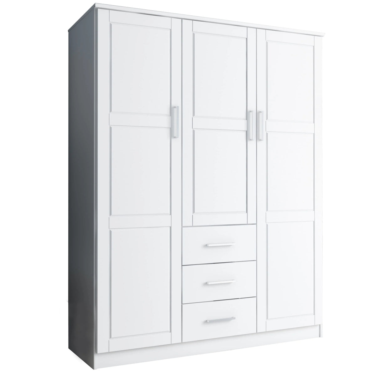 Palace Imports Solid Wood 3-Door Wardrobe Armoire, 56 inch - Cosmo