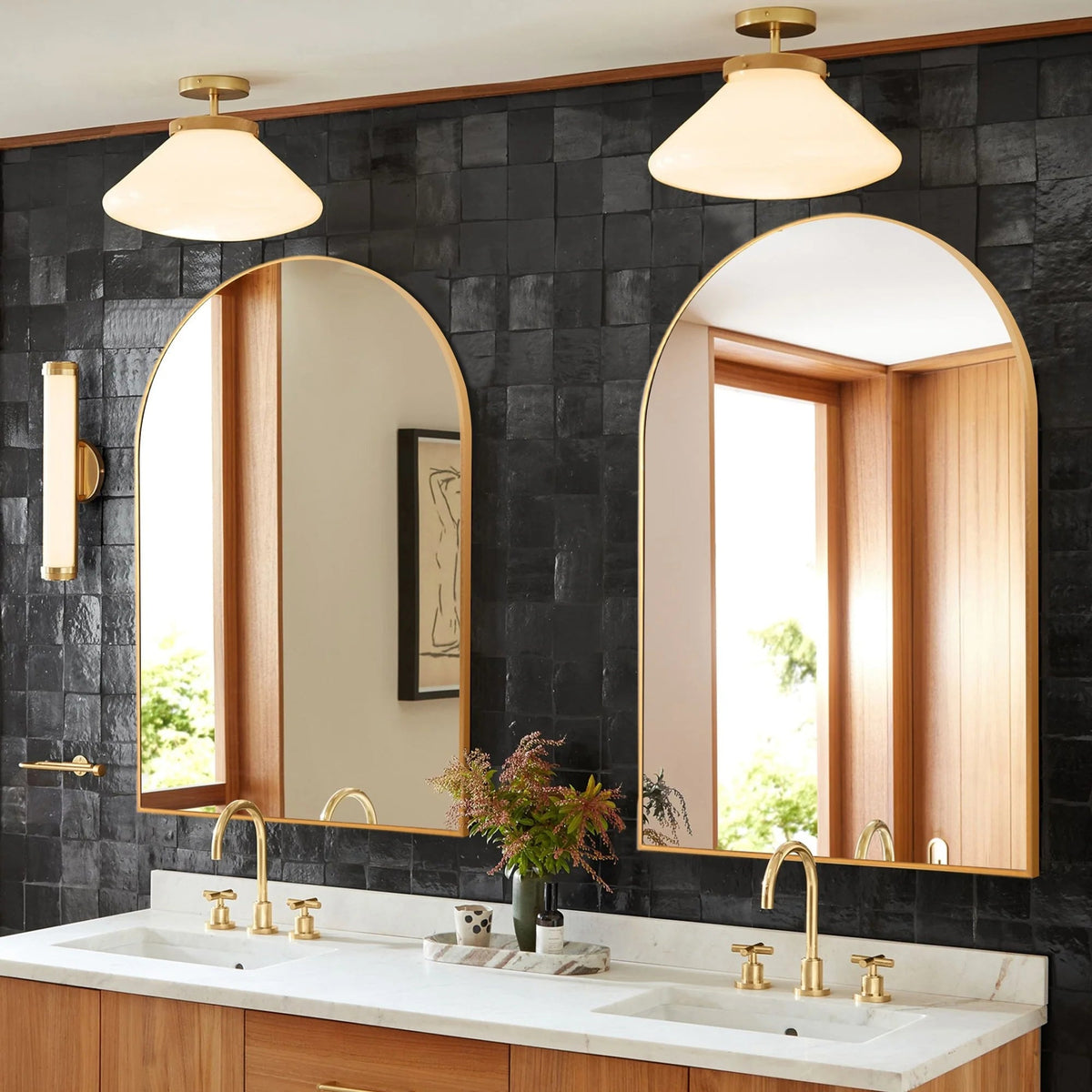 Arched Bathroom Vanity Mirrors, 2 Pack, 36x24 Inch