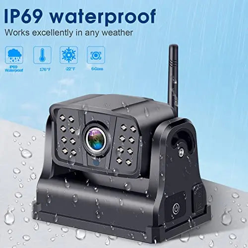 DoHonest Wireless Magnetic WiFi Backup Camera, HD 1080P, 6 Magnets, 9600mA, 16 IR Lights, 150 Degree - V7