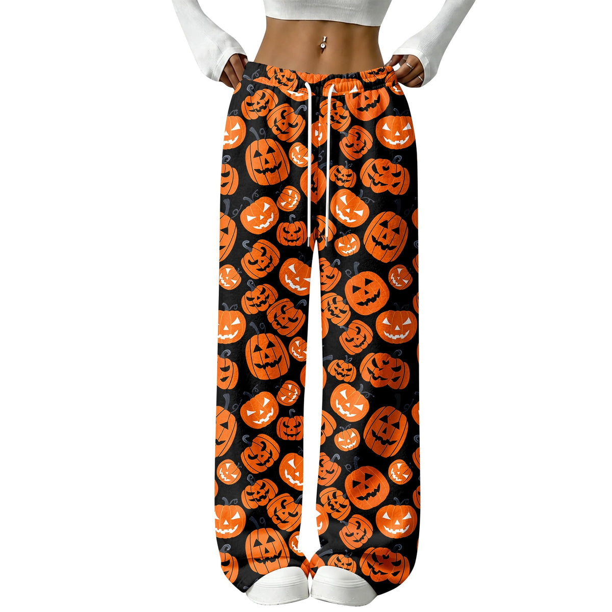 Halloween Pajama Pants for Women Halloween Pumpkin Print Fuzzy Sleep Pants for Women Warm Cozy Pj Bottoms Lounge Pants Plush Pajama Pants