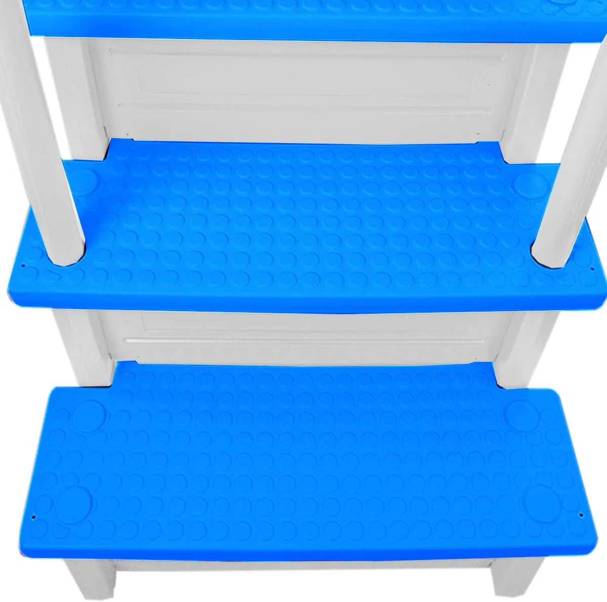 Aqua Select Anti-Slip In-Pool Steps, Gray, 28in W x 81in H, 300 lbs Capacity - For Above Ground Pools