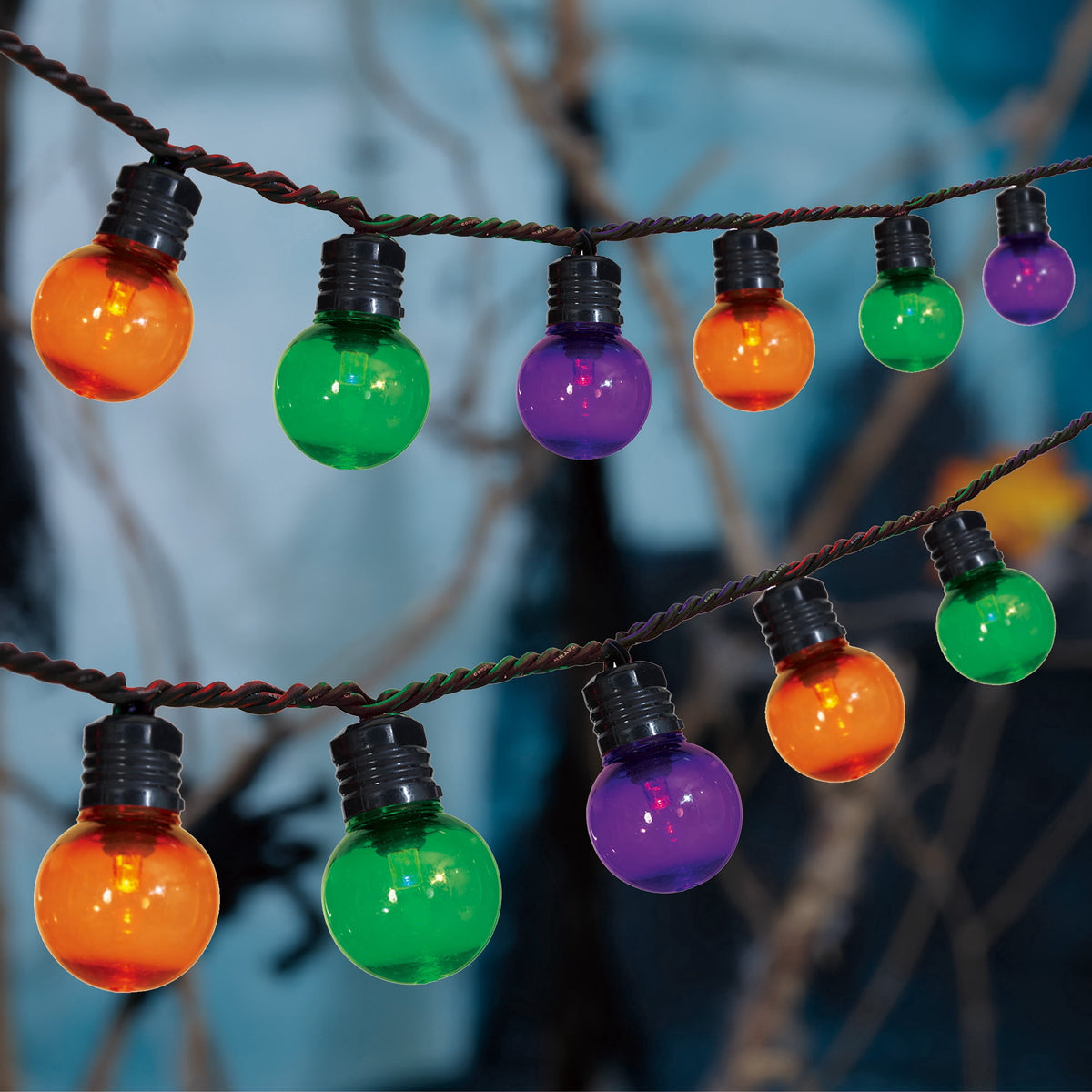 Indoor/Outdoor 70-Count LED G30 Globe String Lights, 21', Halloween by Way To Celebrate