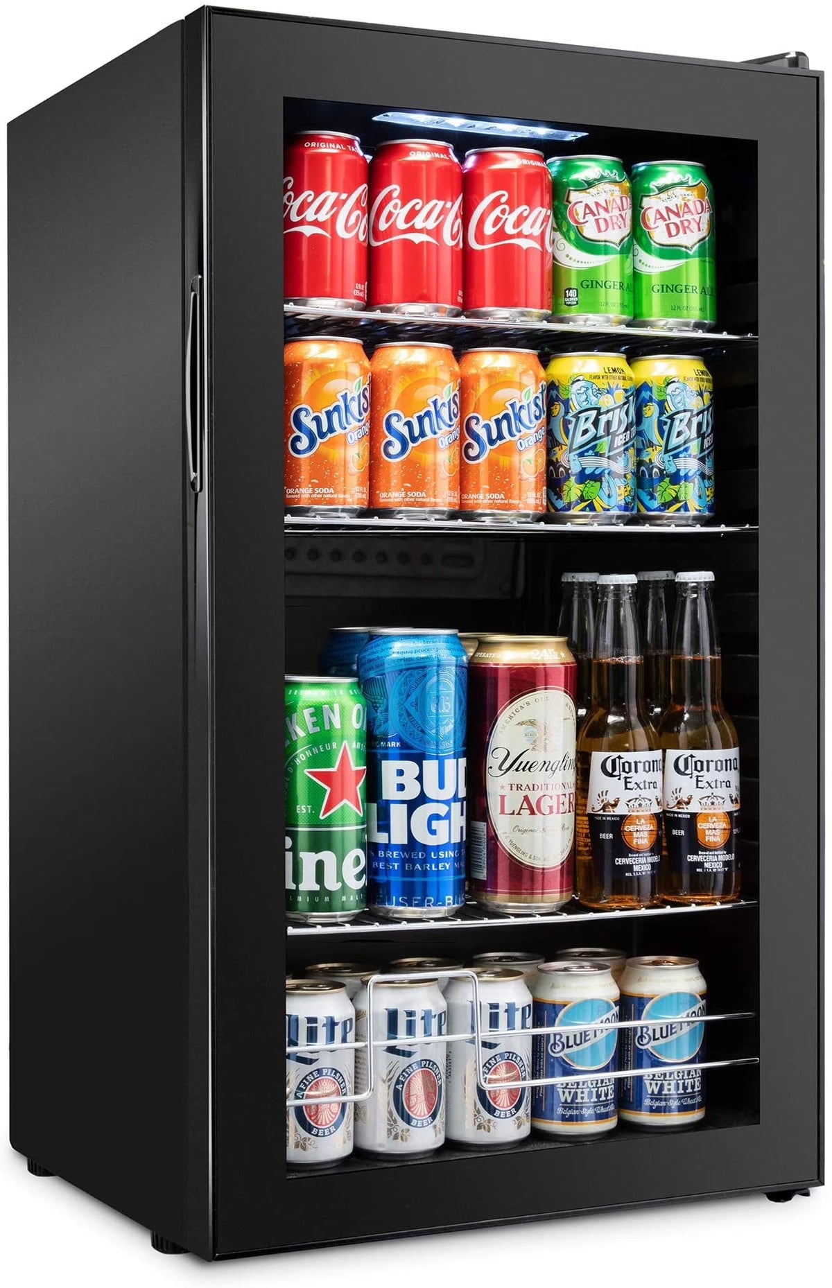 Ivation Freestanding Wine Cellar Mini Fridge, 101-Bottle, Stainless Steel