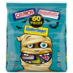 Butterfinger, CRUNCH, Baby Ruth, Assorted Halloween Candy Bag, 60 Count, 22 oz
