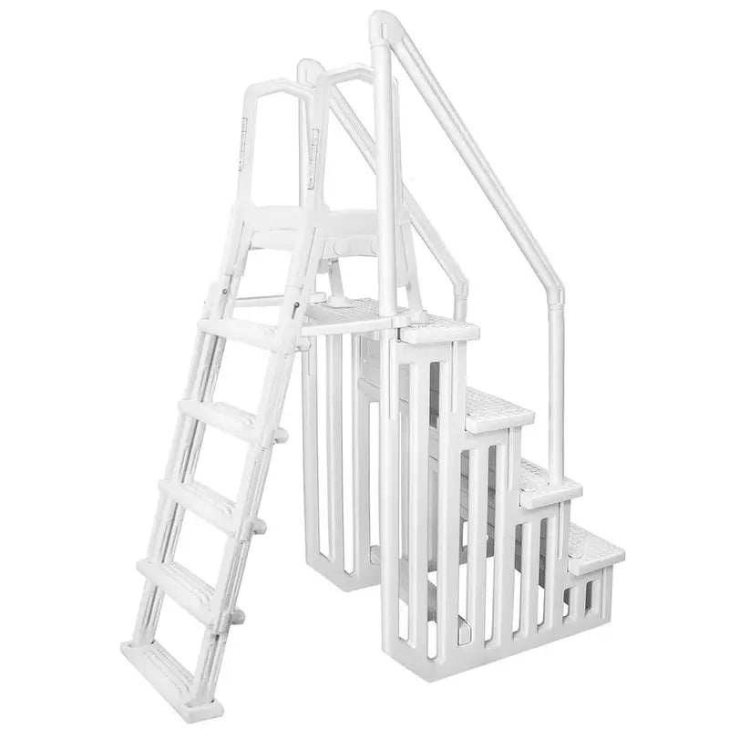 Above-Ground Pool Ladder - Extra-Wide Entry Step With Non-Slip Surface