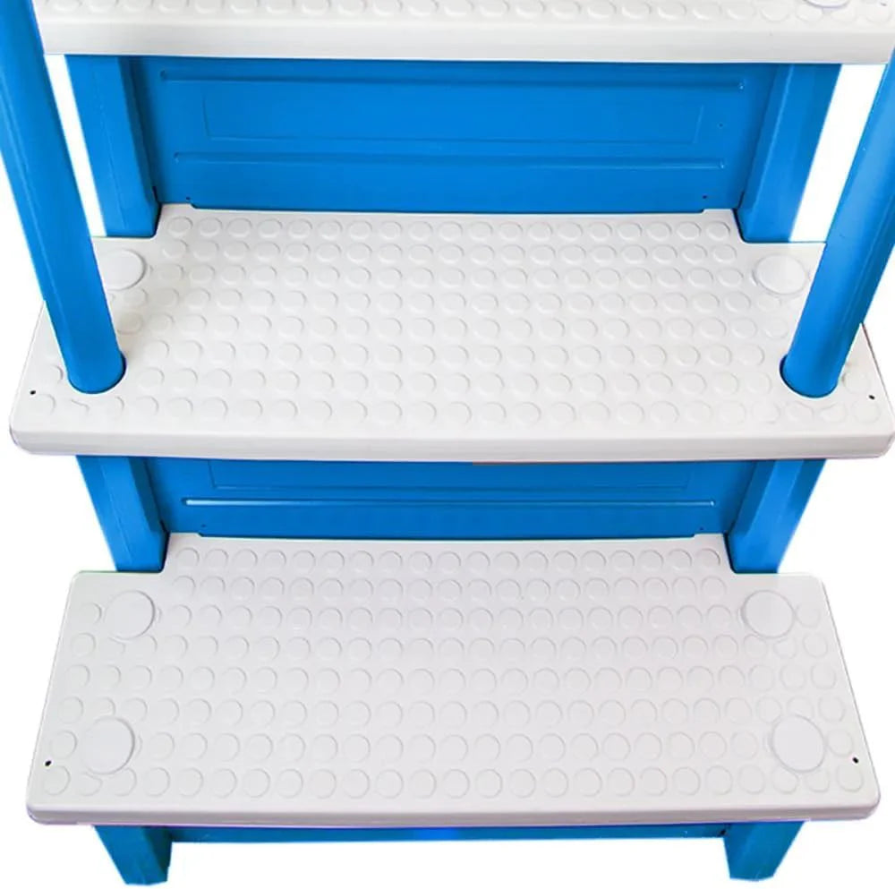 Aqua Select Anti-Slip In-Pool Steps, Gray, 28in W x 81in H, 300 lbs Capacity - For Above Ground Pools