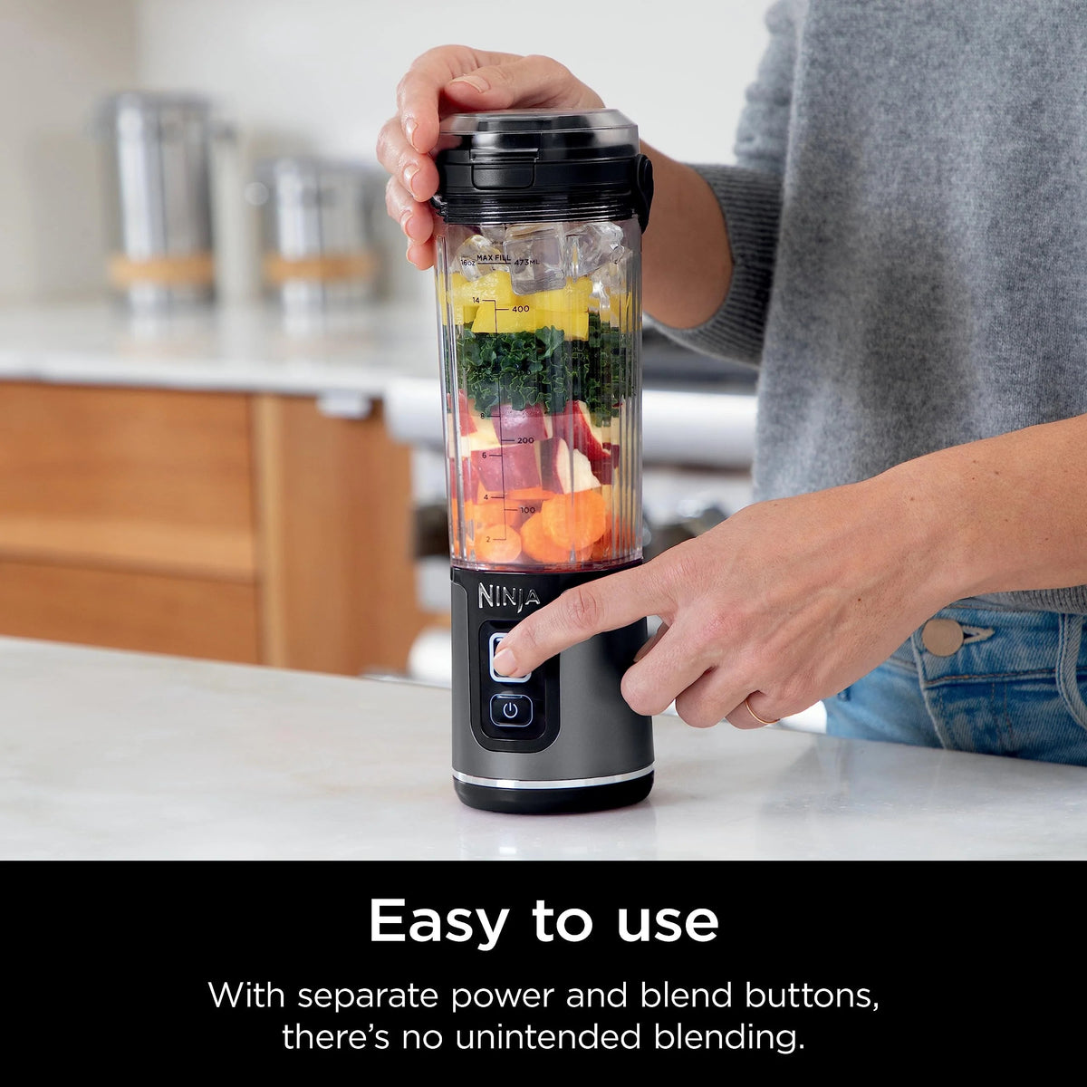 Ninja Blast Portable Personal Blender, Cordless, 18 oz, Metallic Purple - BC151PL