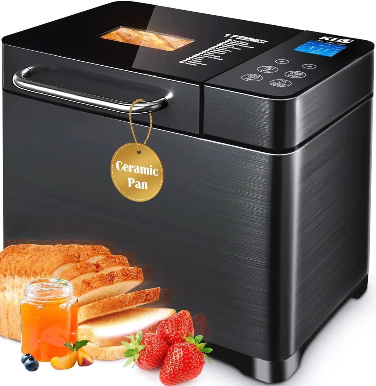 KBS Bread Machine, 710 Watts, 1, 1.5, 2 lb, Black