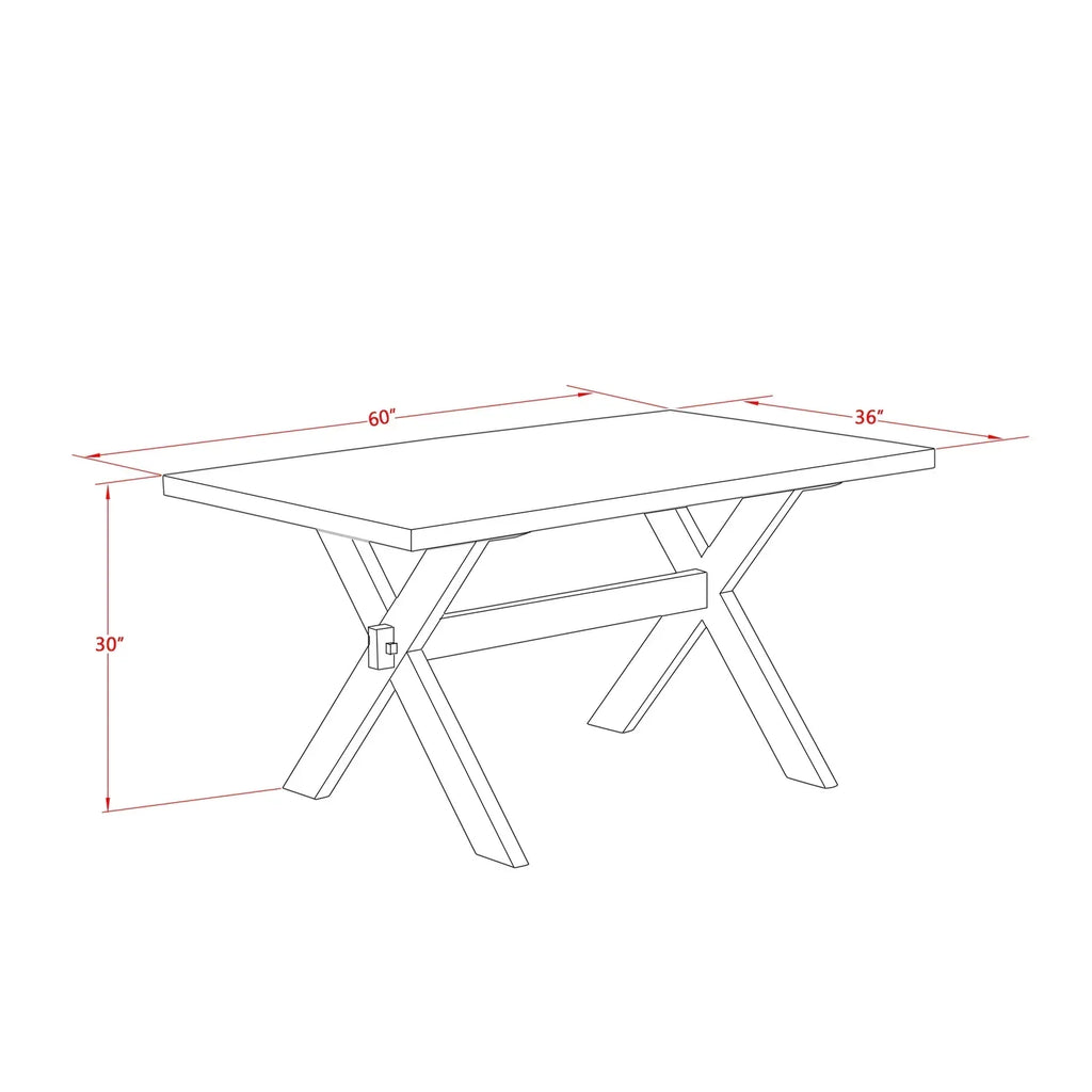 HomeStock 6-Piece Kitchen Dinette Set With Doeskin Linen Fabric Chairs, Bench And Linen White Table - Rustic Recluse