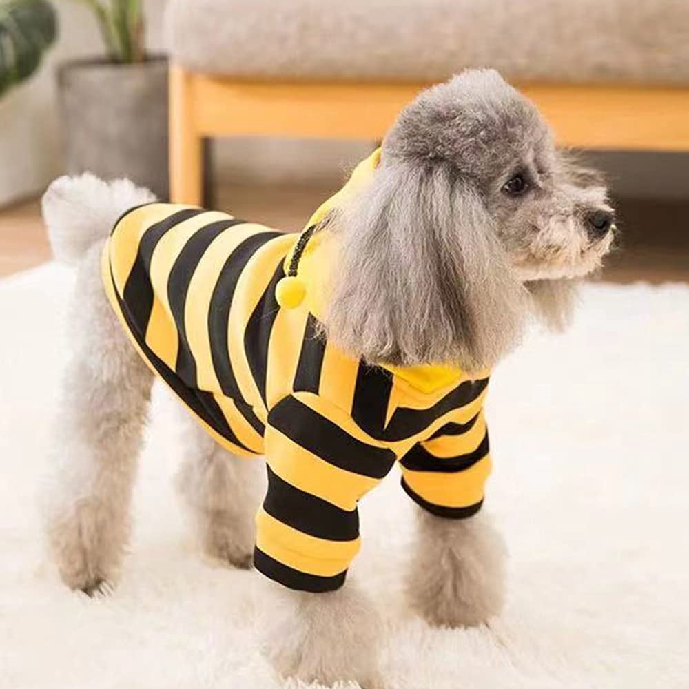 WILLED Pet Bee Halloween Costume for Cats and Small to Medium Dogs, Party Cosplay Dress Up Festival Decoration for Pets