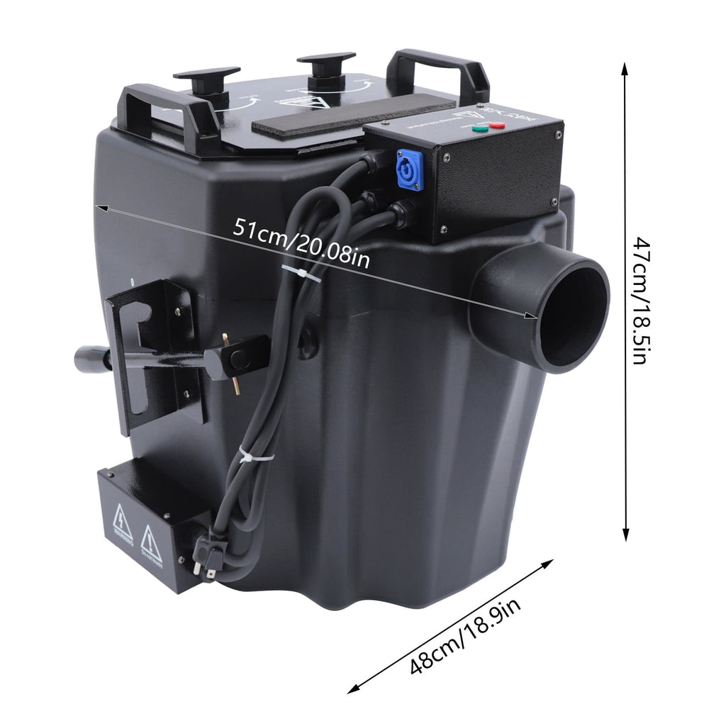 48*48.5*47cm 6000W Dry Ice Fog Machine Low Lying Smoke Machine Effect For Wedding Party Large Stage Performances Parties