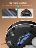 Lefant Robot Vacuum And Mop, 12000Pa Suction, All-In-One Base Station, Dual Spinning Mops - M3L